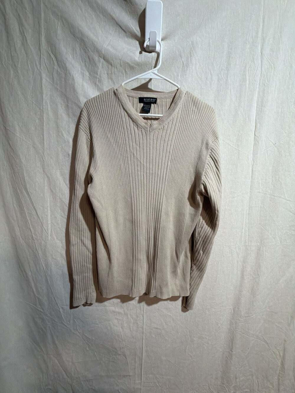 Slates A Dockers Brand Men's Ribbed V-Neck Cotton Sweater